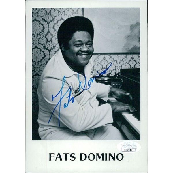 Musician Fats Domino signed photo. JSA Authenticated