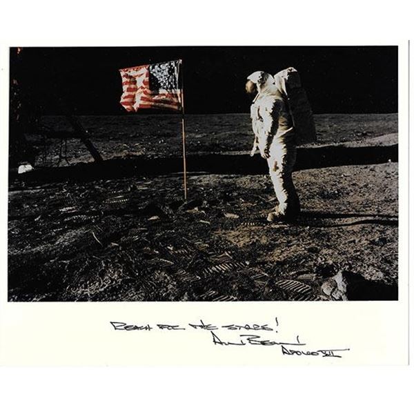 Astronaut Alan Bean signed NASA photograph