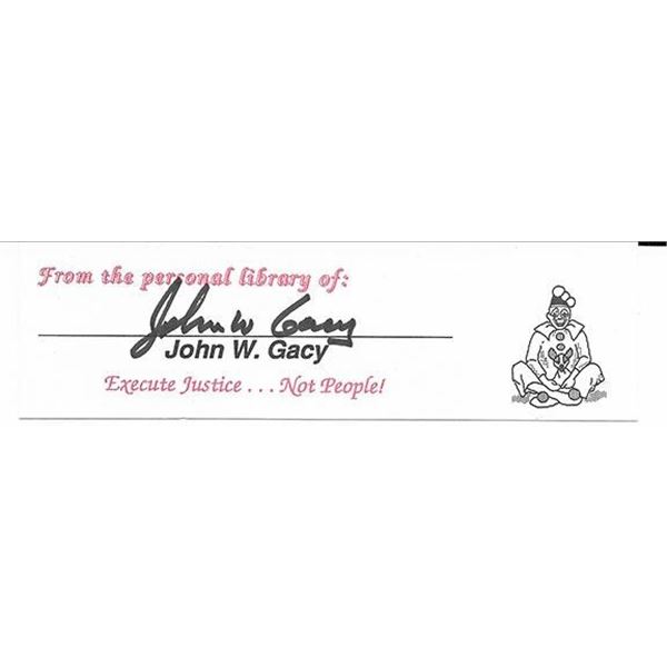 Killer Clown John Wayne Gacy Signed Bookmark