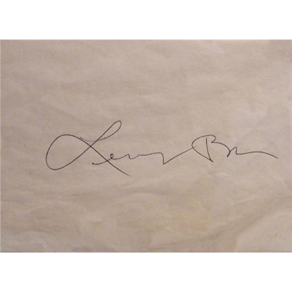 Commediane Lenny Bruce signature slip