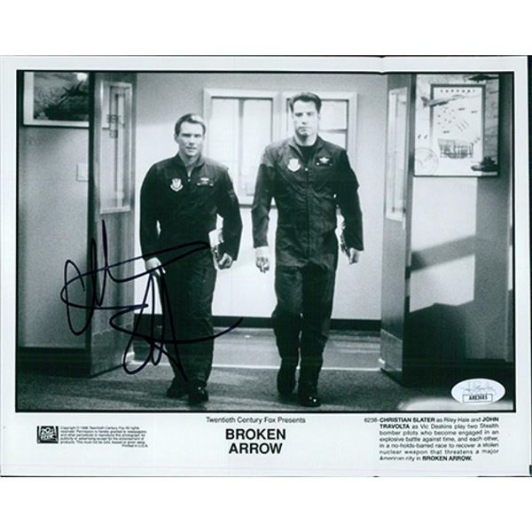 Broken Arrow Christian Slater signed photo. JSA Authenticated