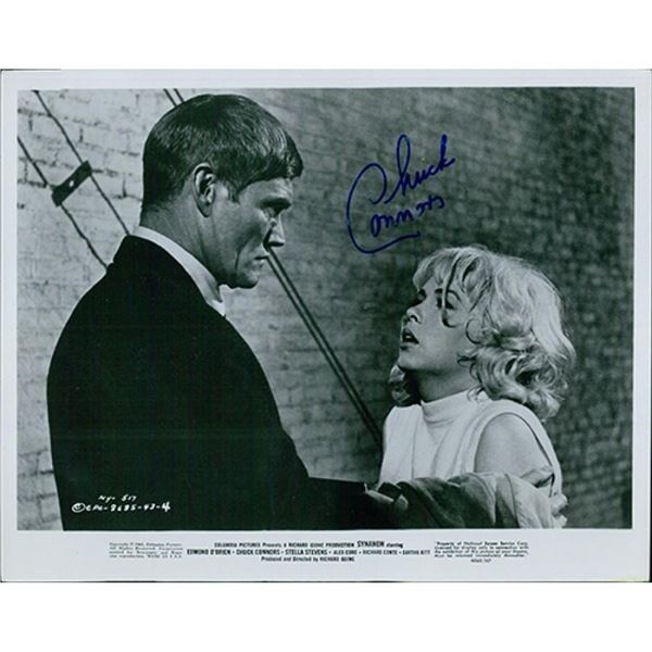 Synanon Chuck Connors  signed photo. JSA Authenticated