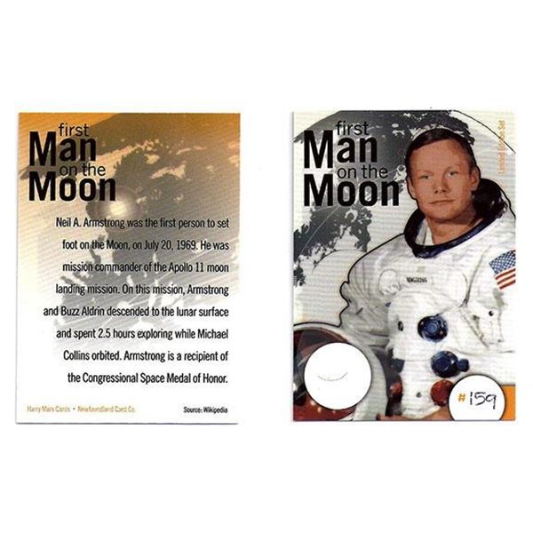 Moonwalker Neil Armstrong signed space card