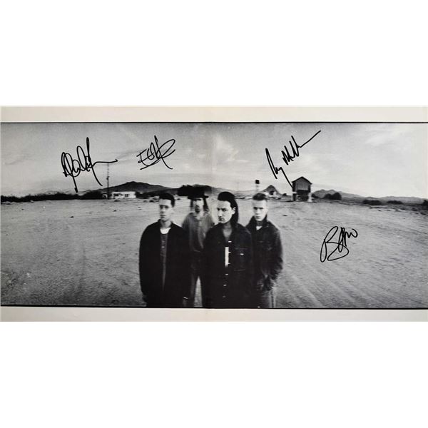 U2 signed Joshua Tree album insert