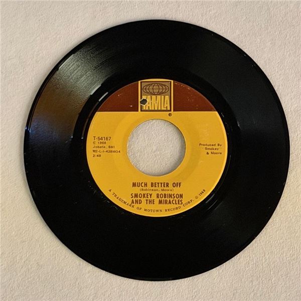 Smokey Robinson and The Miracles Much Better Off 45 Album