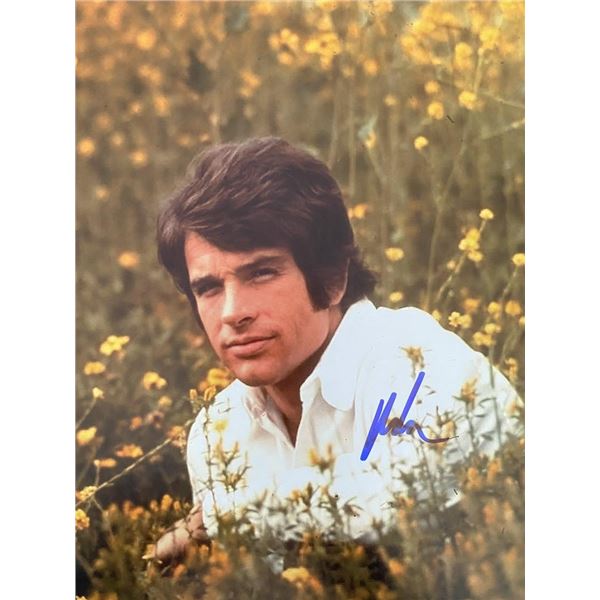 Warren Beatty signed movie photo
