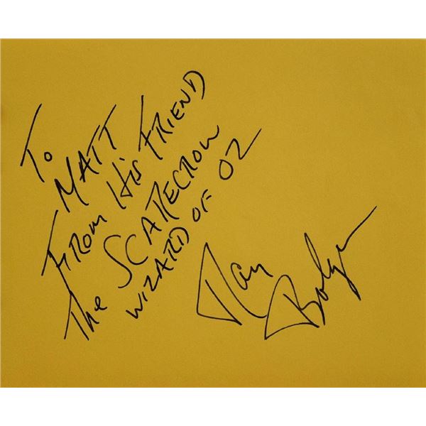 The Wizard Of Oz Ray Bolger signature slip