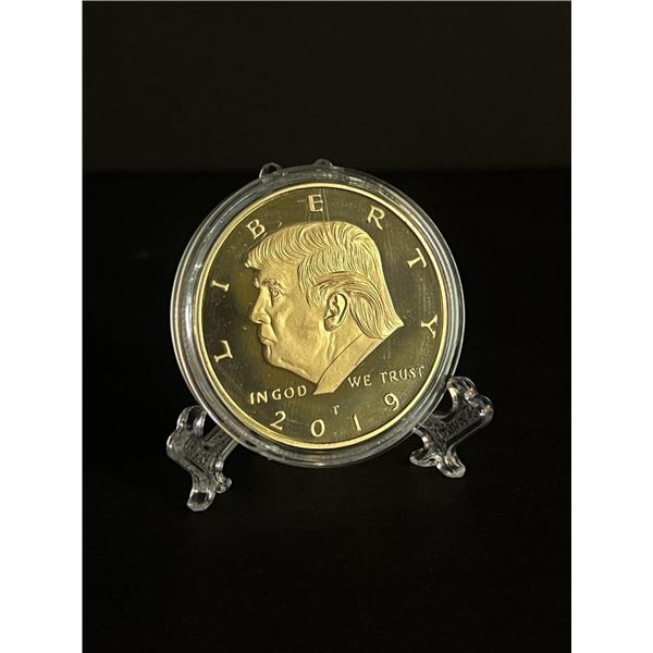 US President Donald Trump 2019 Gold Plated Commemorative Collectors Coin