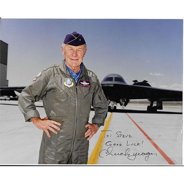 Brigadier General Chuck Yeager Signed Photograph