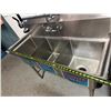 Image 18 : GSW SE15153N Stainless 3-Basin Sink w/ Faucet 51" x 22" x 46"H (37" to sink)