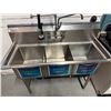Image 3 : GSW SE15153N Stainless 3-Basin Sink w/ Faucet 51" x 22" x 46"H (37" to sink)