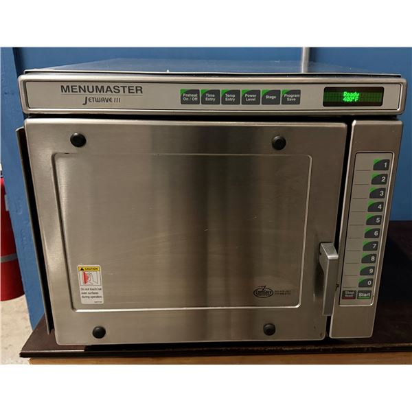 Menumaster Jetwave III Commercial High-Speed Combination Oven 19" x 23" x 18"H