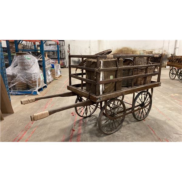 RUSTIC WOODEN WAGON