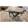 Image 3 : RUSTIC 2-WHEEL WOODEN CART
