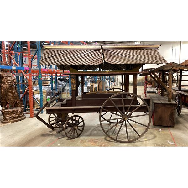 RUSTIC 4-WHEEL VENDOR WAGON