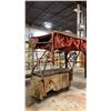 Image 1 : RUSTIC WOODEN VENDOR CART WITH CANOPY