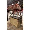 Image 3 : RUSTIC WOODEN VENDOR CART WITH CANOPY