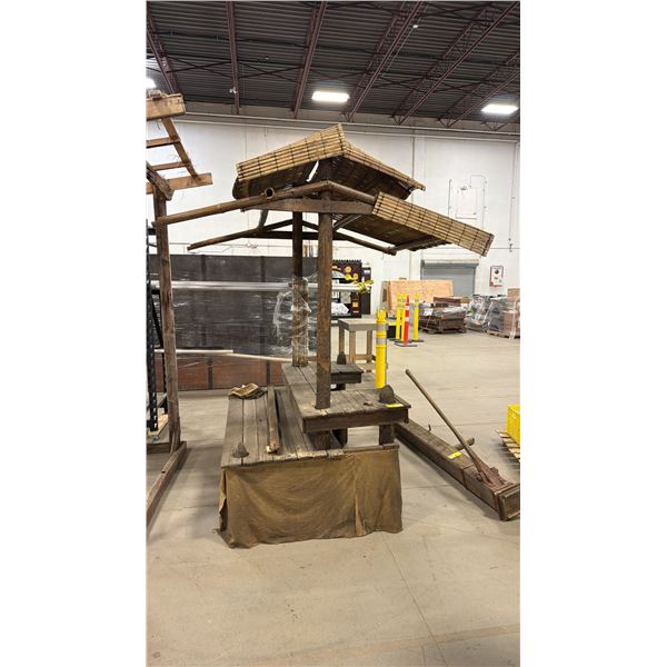 RUSTIC VENDOR GAZEBO SHOW PROP 45"W X 94"H X 64"D