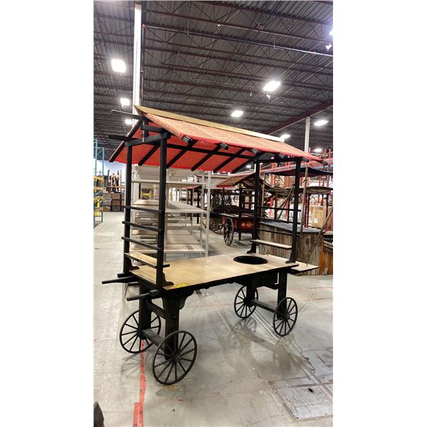 PORTABLE 4-WHEEL VENDOR CART