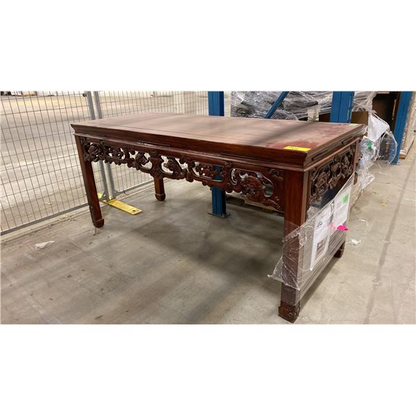 ORNATE WOOD TABLE