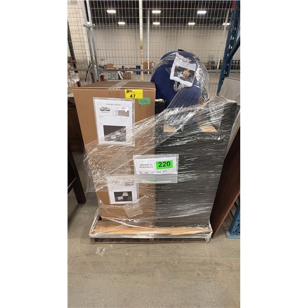 PALLET OF ASSORTED SHOW PROPS & FURNITURE