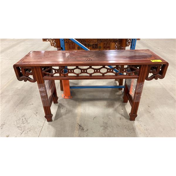 ORNATE WOODEN HALL TABLE