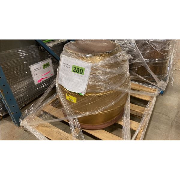 LARGE GOLD PAINTED PLANTER POT