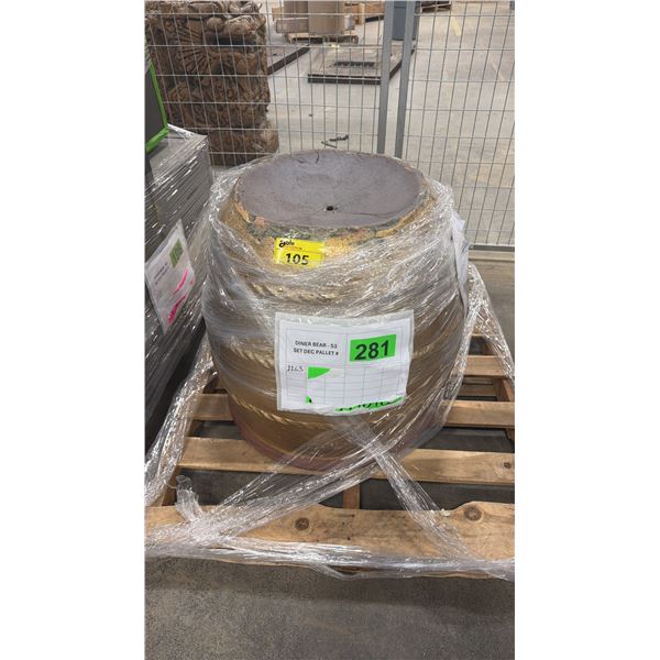 LARGE GOLD PAINTED PLANTER POT