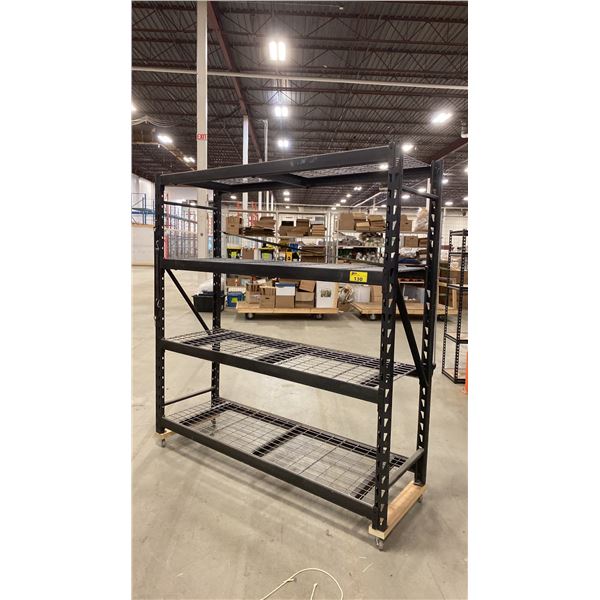 PORTABLE 4-TIER METAL SHELVING UNIT