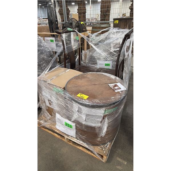 PALLET OF ASSORTED WOODEN TABLES & CHAIRS