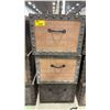 Image 2 : (3) WOODEN CRATES WITH HANDLES SHOW PROPS