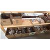Image 2 : 4-TIER WOOD SHELVING UNIT WITH ASSORTED SHOW PROP CONTENTS