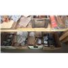 Image 5 : 4-TIER WOOD SHELVING UNIT WITH ASSORTED SHOW PROP CONTENTS