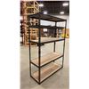 Image 1 : 5-TIER METAL & WOOD SHELVING UNIT