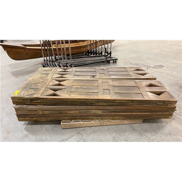 PALLET OF WOOD SLIDING DOORS 88"H X 23"W