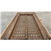 Image 2 : ORNATE FRAMED WOOD DOUBLE DOOR 87"H X 50"W