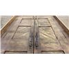 Image 3 : ORNATE FRAMED WOOD DOUBLE DOOR 94"H X 58" W