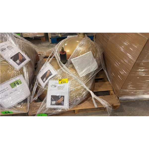 PALLET OF ASSORTED SHOW PROP HANGING LIGHTS