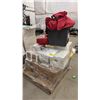 Image 1 : PALLET OF ASSORTED ITEMS INCLUDING; TOWELS, BUG SPRAY, WEATHER STATION & MORE