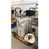 Image 1 : PALLET OF ASSORTED ITEMS INCLUDING; 2-WHEEL FURNITURE DOLLYS, AIR CONDITIONERS & MORE