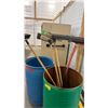 Image 2 : 2 BARRELS WITH ASSORTED BROOM CONTENTS