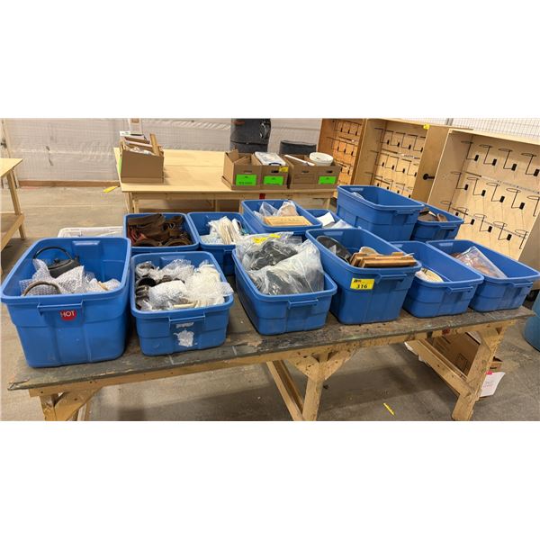 CONTENTS OF TABLE INCLUDING; SHOW PROPS, BELTS, TOTES & MORE