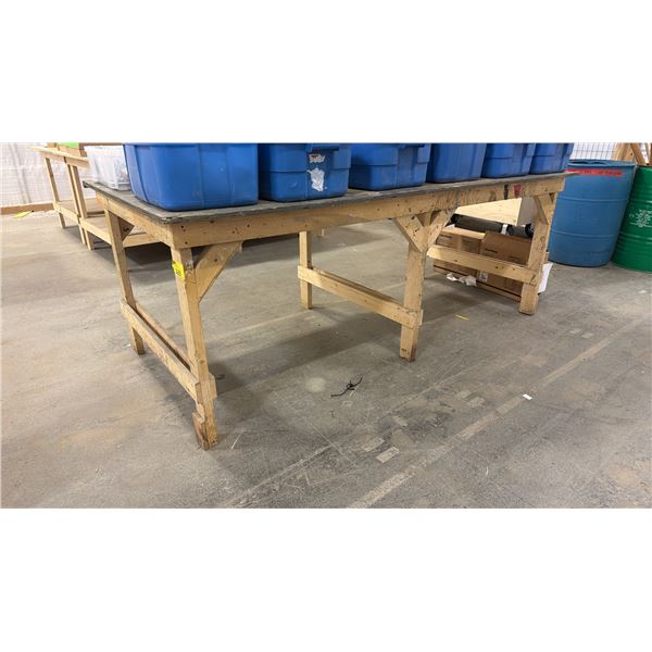 WOOD TABLE 4'X8'X3'