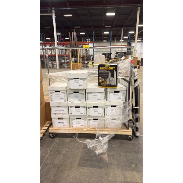 PALLET OF ASSORTED WARDROBE CROCS & BOOT, SHOE & GLOVE DRYER