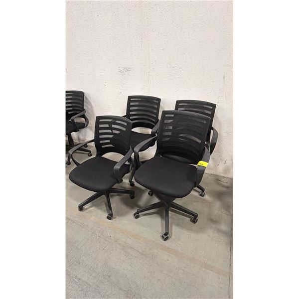 (4) ASSORTED MESH BACK ROLLING OFFICE CHAIRS