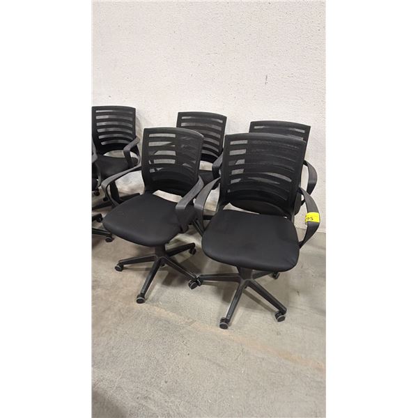 (4) ASSORTED MESH BACK ROLLING OFFICE CHAIRS