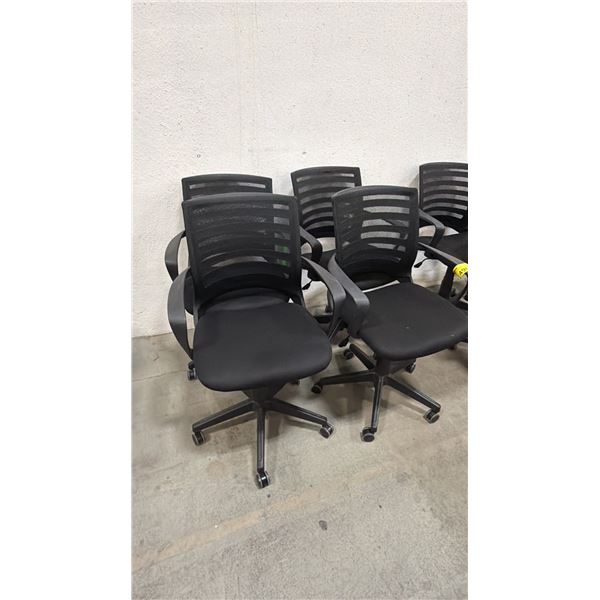 (4) ASSORTED MESH BACK ROLLING OFFICE CHAIRS