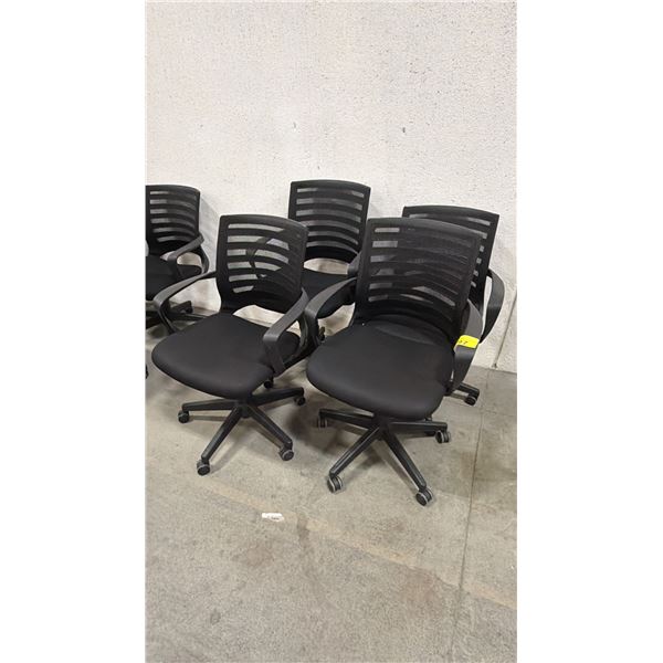 (4) ASSORTED MESH BACK ROLLING OFFICE CHAIRS