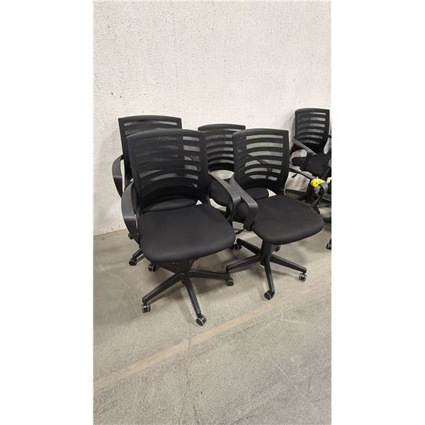 (4) ASSORTED MESH BACK ROLLING OFFICE CHAIRS
