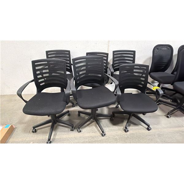 (6) ASSORTED MESH BACK ROLLING OFFICE CHAIRS